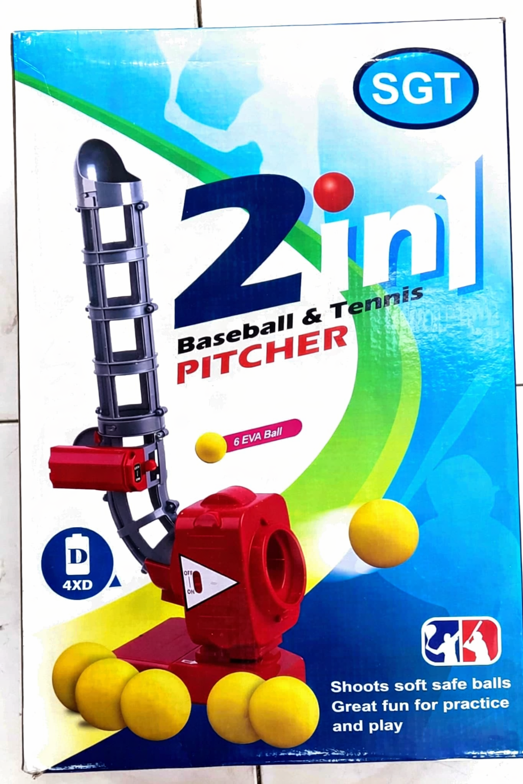 Kids Baseball Set with Electronic Pitching Machine – Automatic Ball Launcher Toy with Bat & 5 Balls | Outdoor Sports Game for Kids